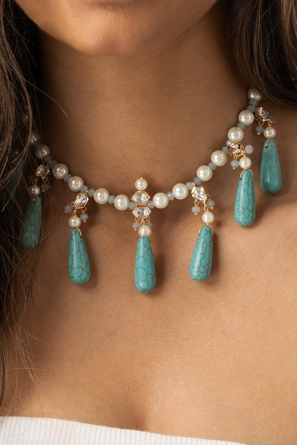 Aqua Drop Necklace 