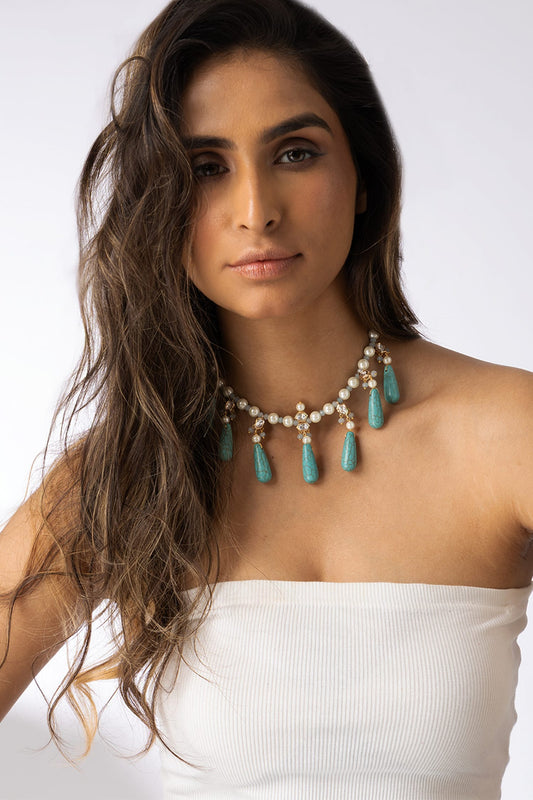 Aqua Drop Necklace 