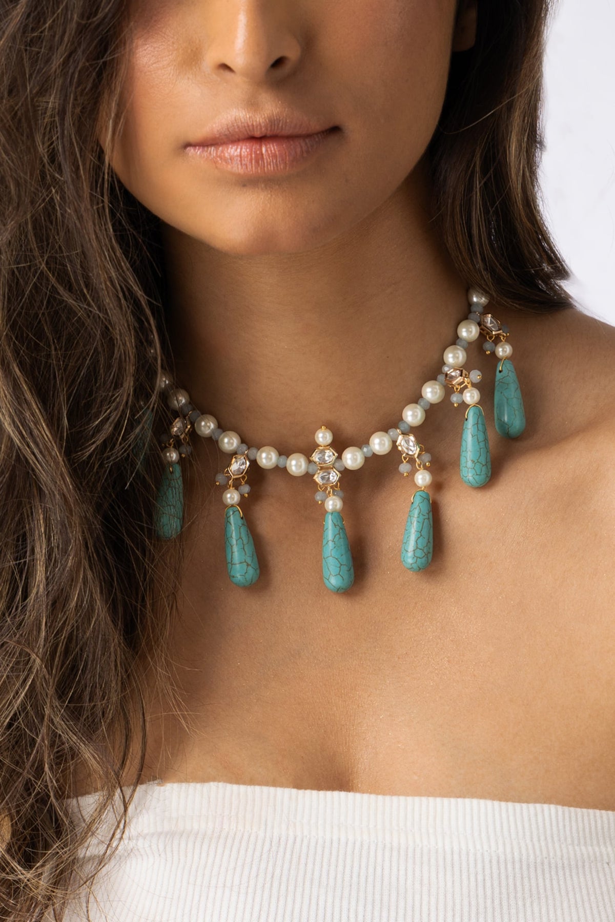 Aqua Drop Necklace 