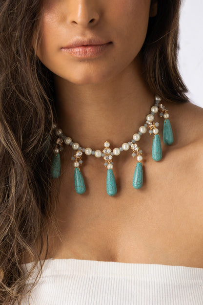 Aqua Drop Necklace 