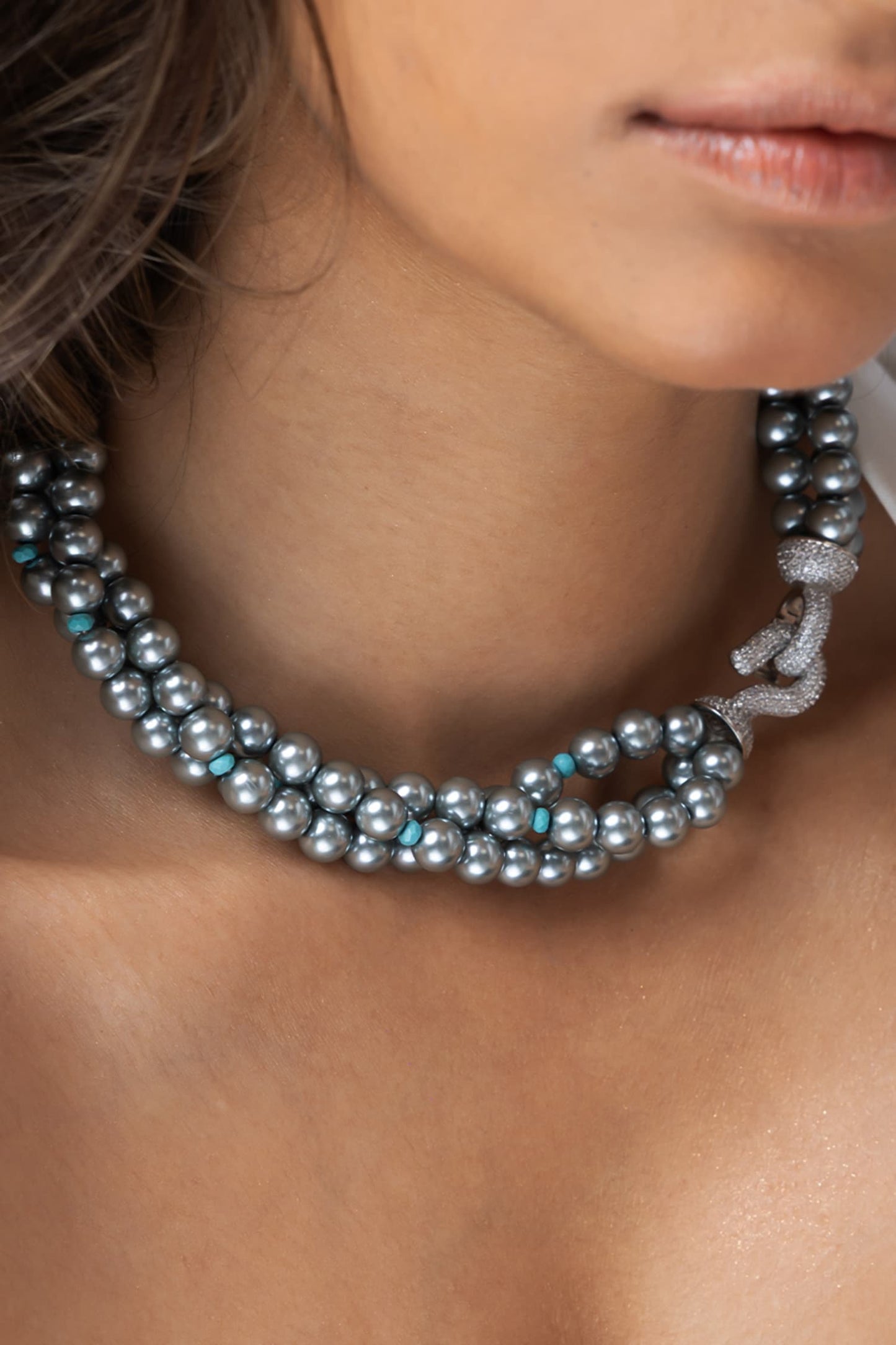 Grey Pearl Necklace 