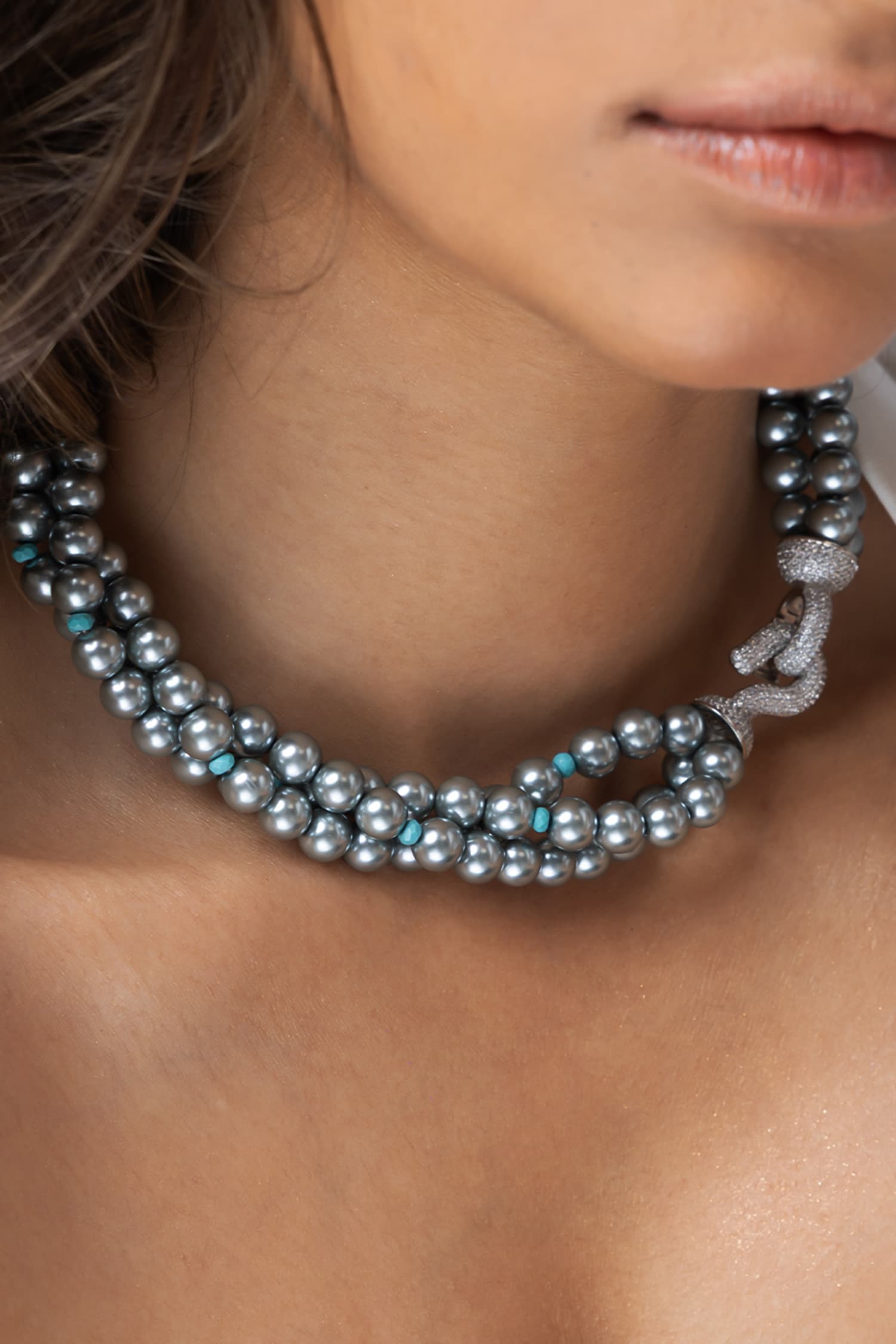 Grey Pearl Necklace 