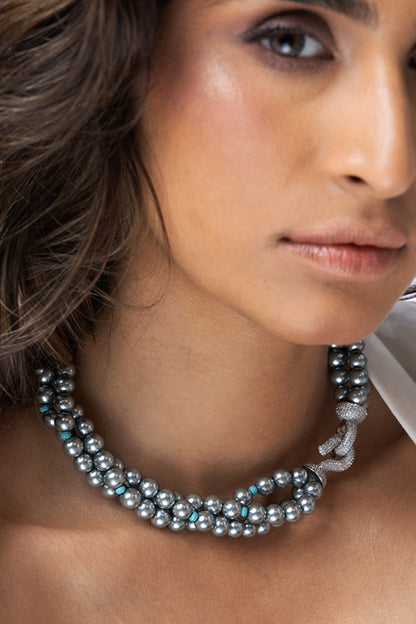 Grey Pearl Necklace 
