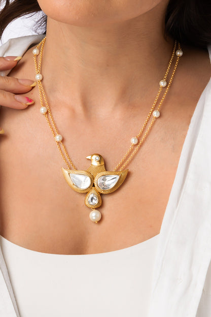Bird Statement Necklace Set 