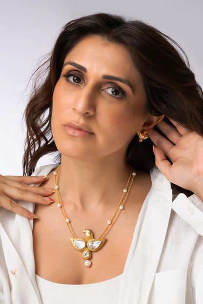 Bird Statement Necklace Set 