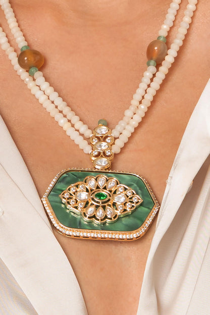 Layered Pendant Necklace Set 