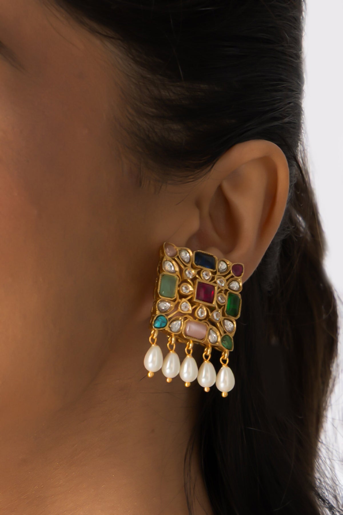 Ornate Multi-Stone Necklace Set 