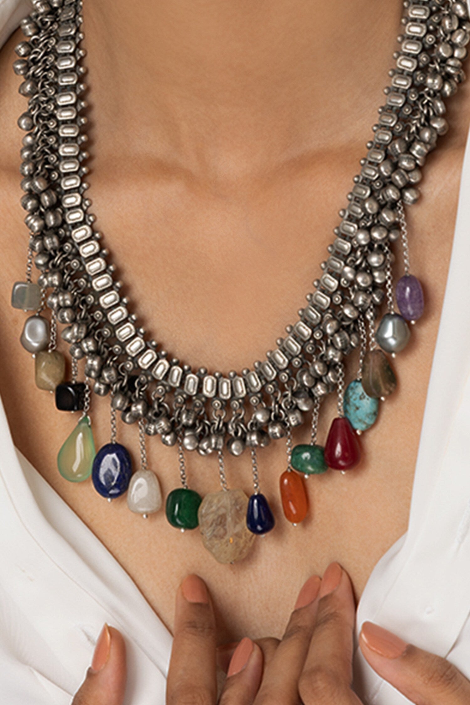 Tiered Multi-Drop Necklace 