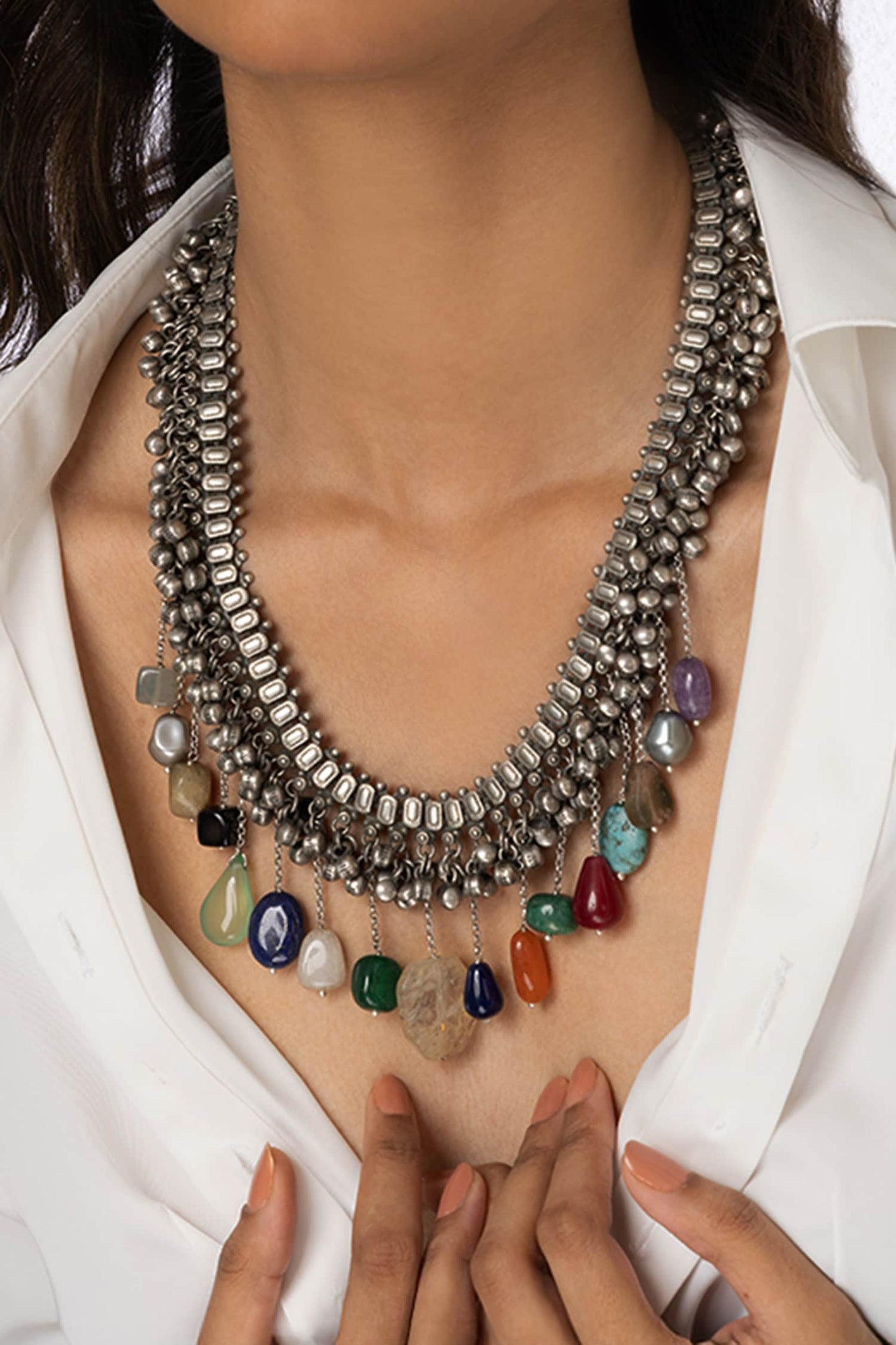Tiered Multi-Drop Necklace 