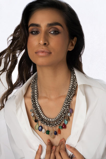 Tiered Multi-Drop Necklace 