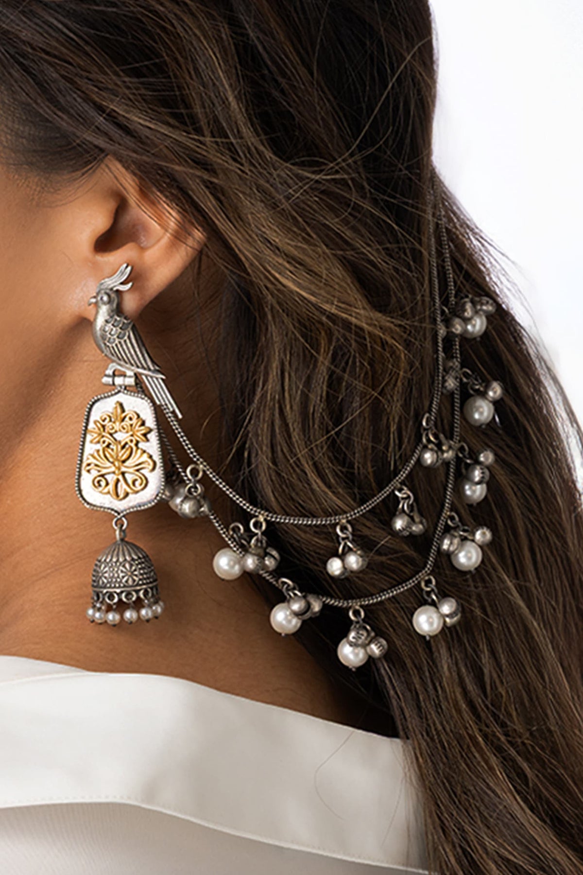 Ornate Bird Earrings 