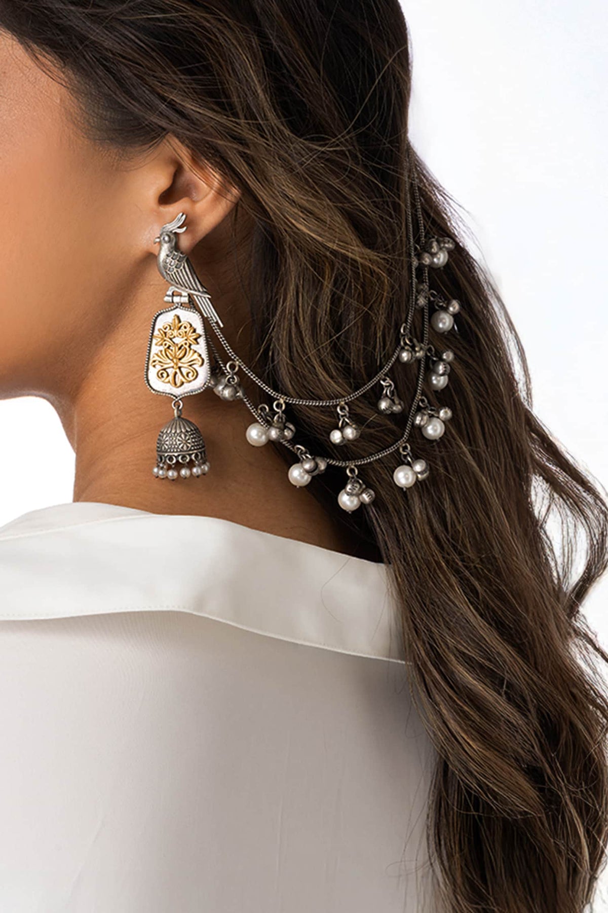 Ornate Bird Earrings 