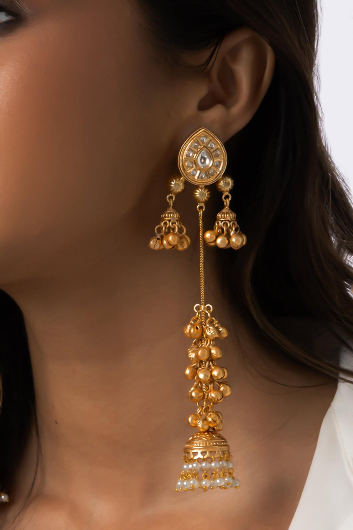 Regal Bead Jhumkas 