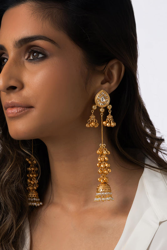 Regal Bead Jhumkas 