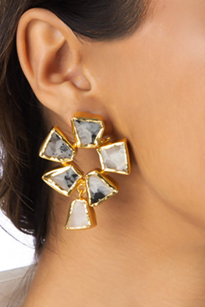 Geometric Stone Earrings 