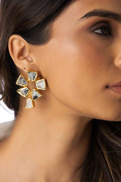 Geometric Stone Earrings 