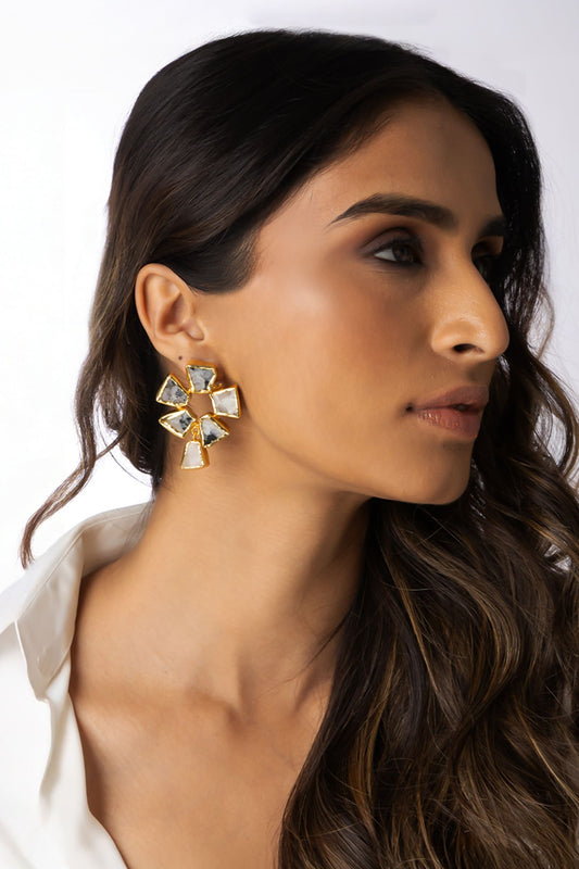 Geometric Stone Earrings 