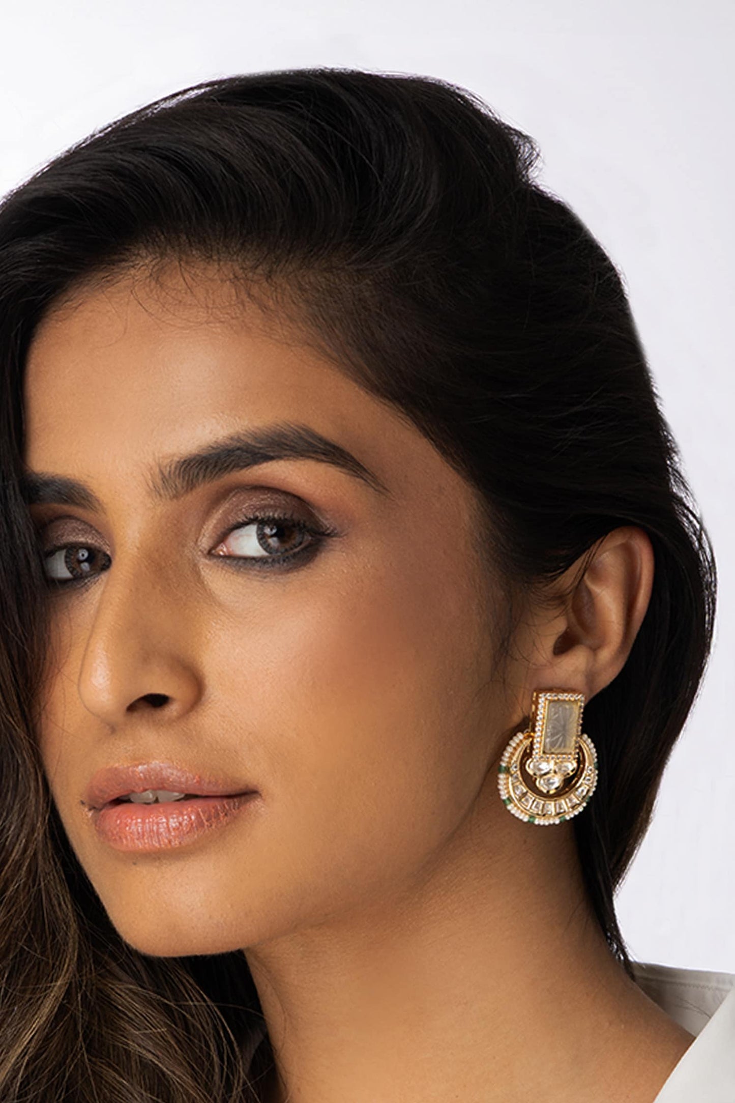 Disc Large Studded Earrings 