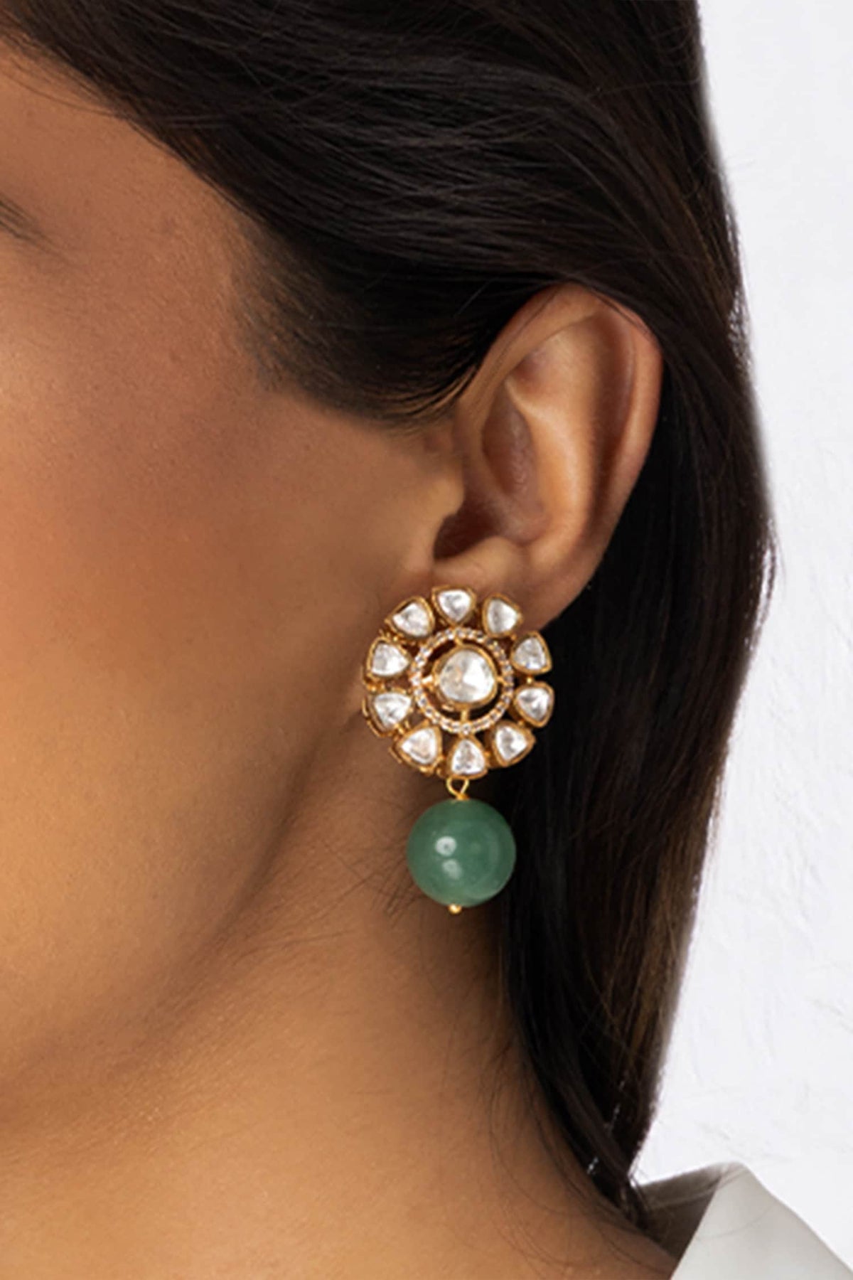 Floral Cluster Drop Earrings 