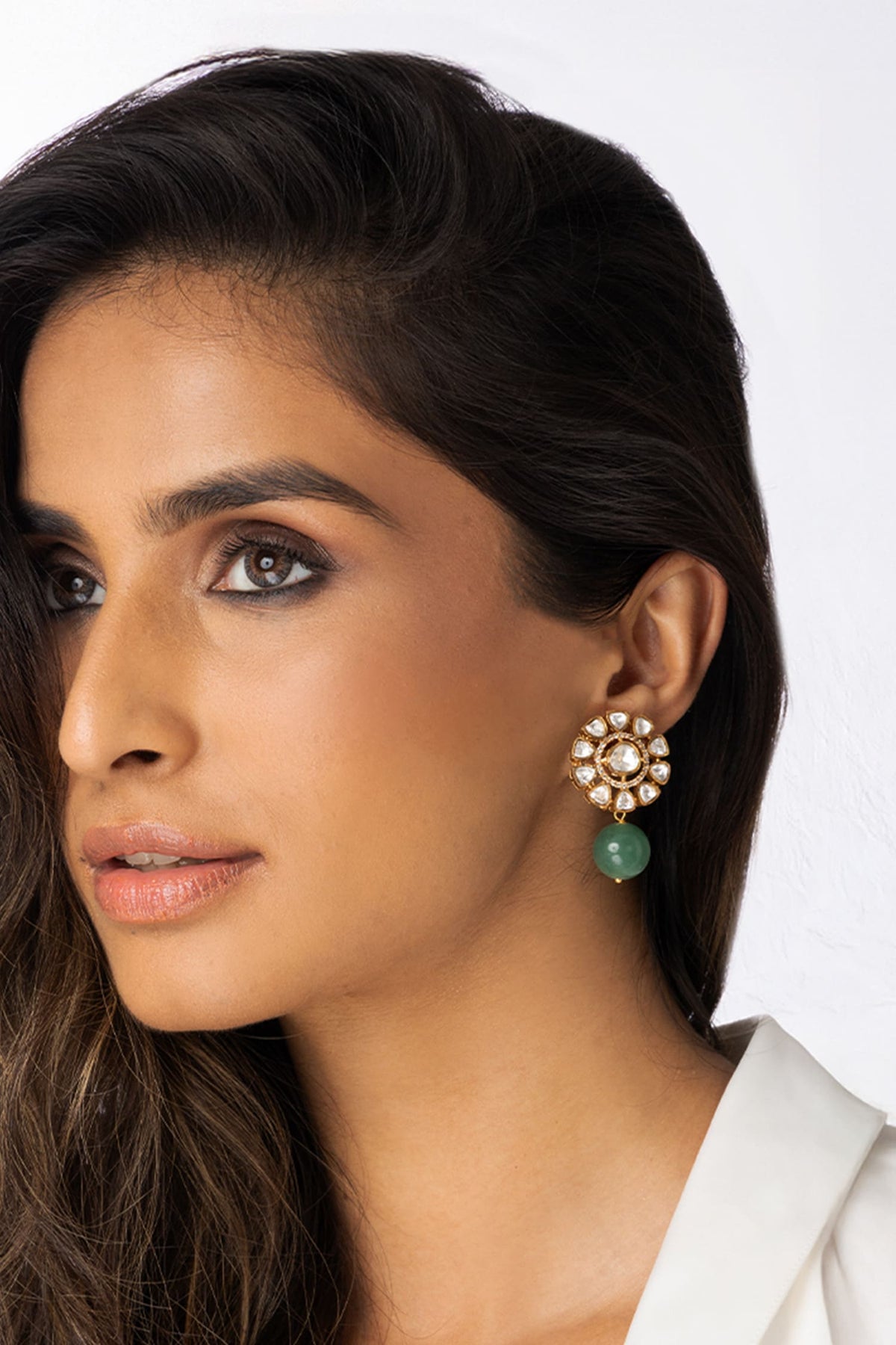 Floral Cluster Drop Earrings 