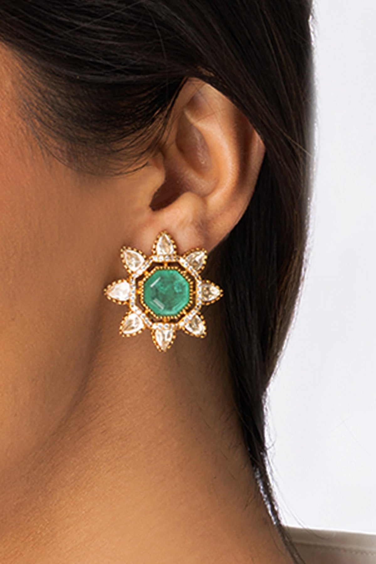 Solitaire Statement Stud Earrings 