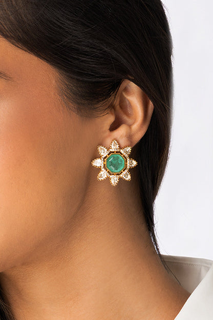 Solitaire Statement Stud Earrings 