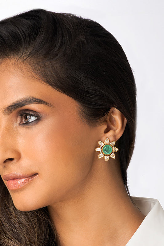 Solitaire Statement Stud Earrings 