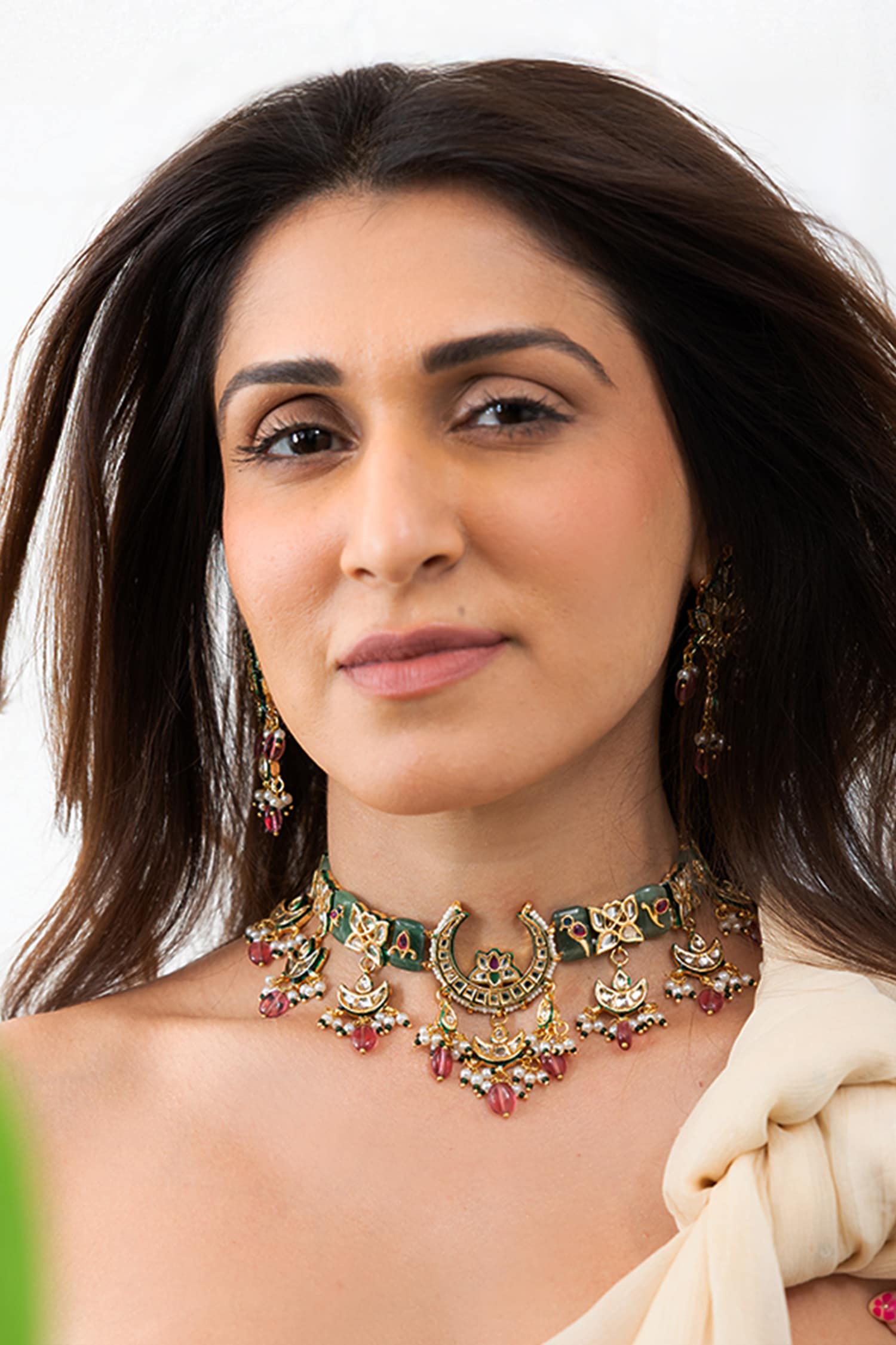 Crescent Multicolour Necklace Set 