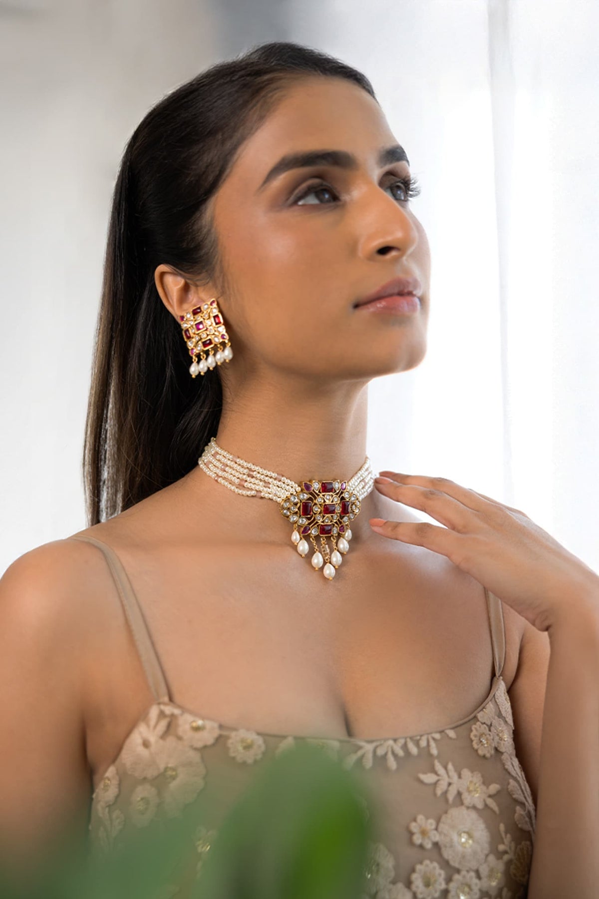 Artisan Beaded Necklace Set 