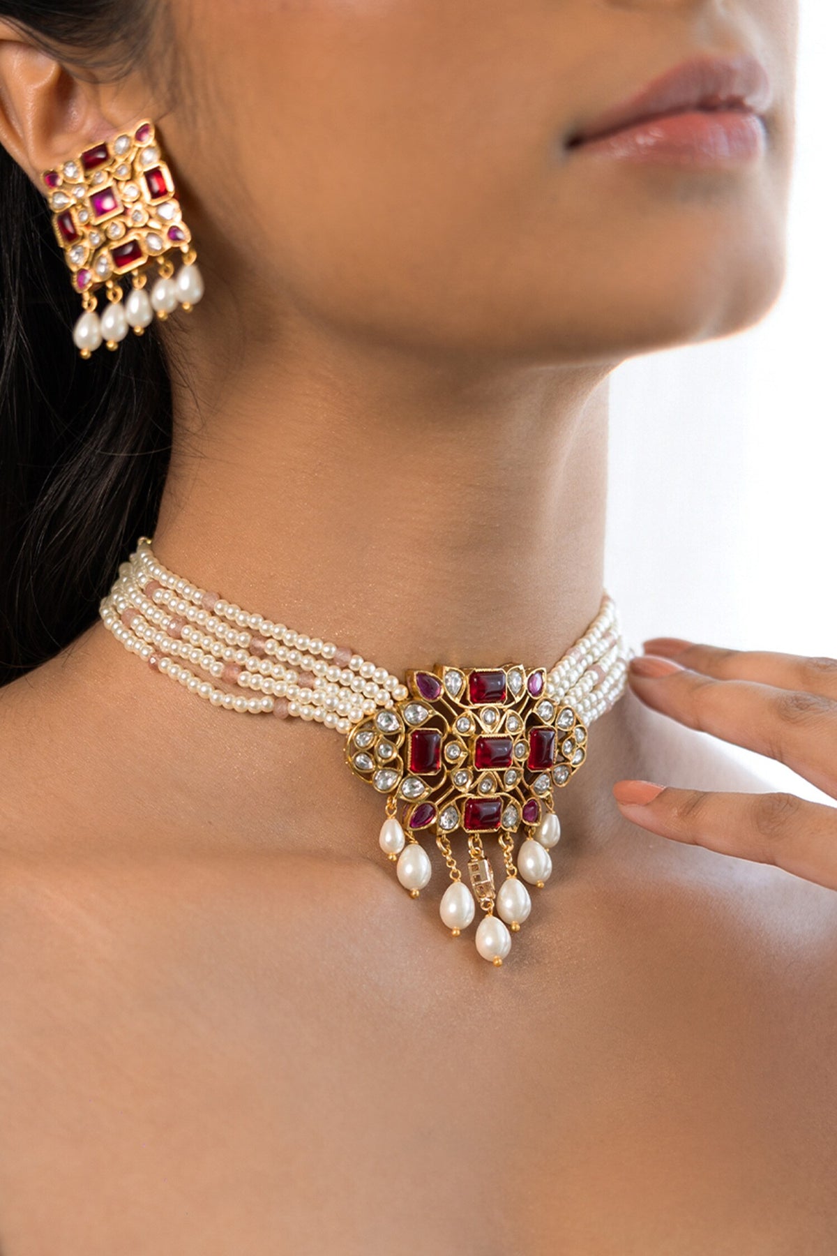 Artisan Beaded Necklace Set 