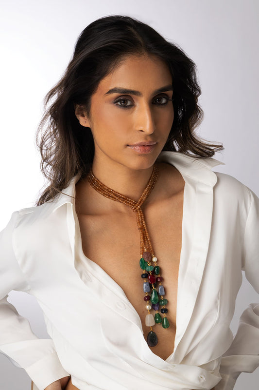 Beaded Strings Necklace 