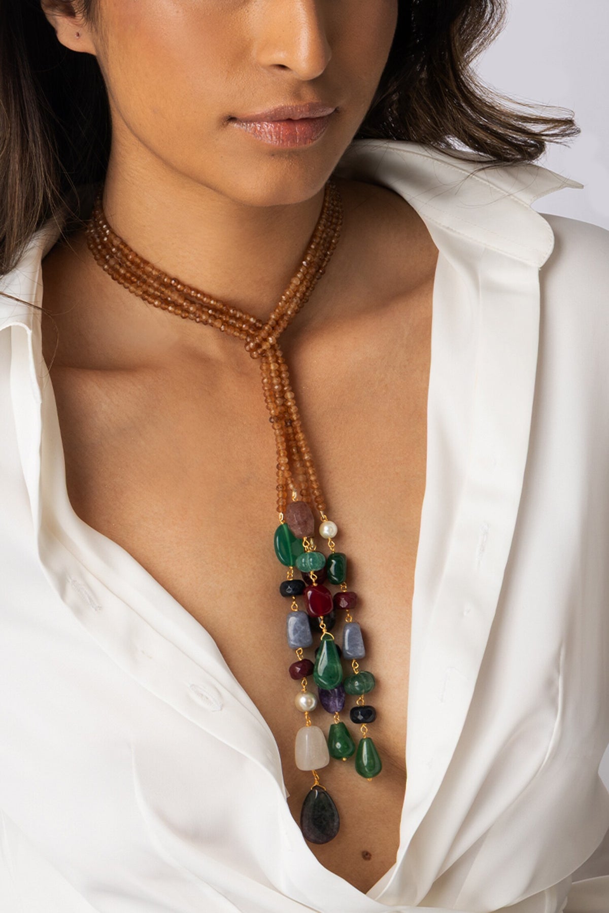 Beaded Strings Necklace 