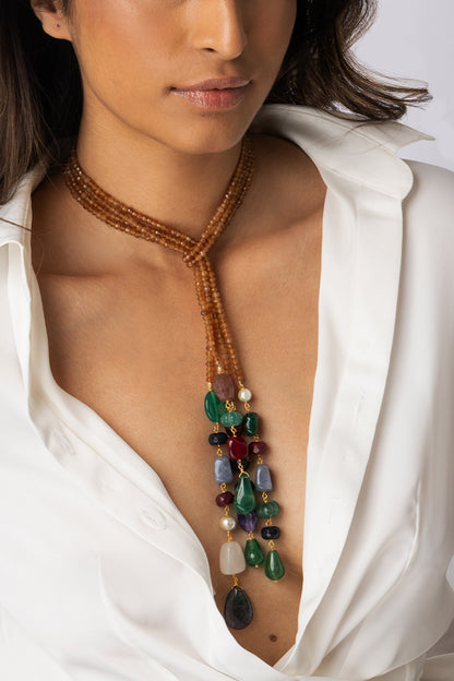 Beaded Strings Necklace 