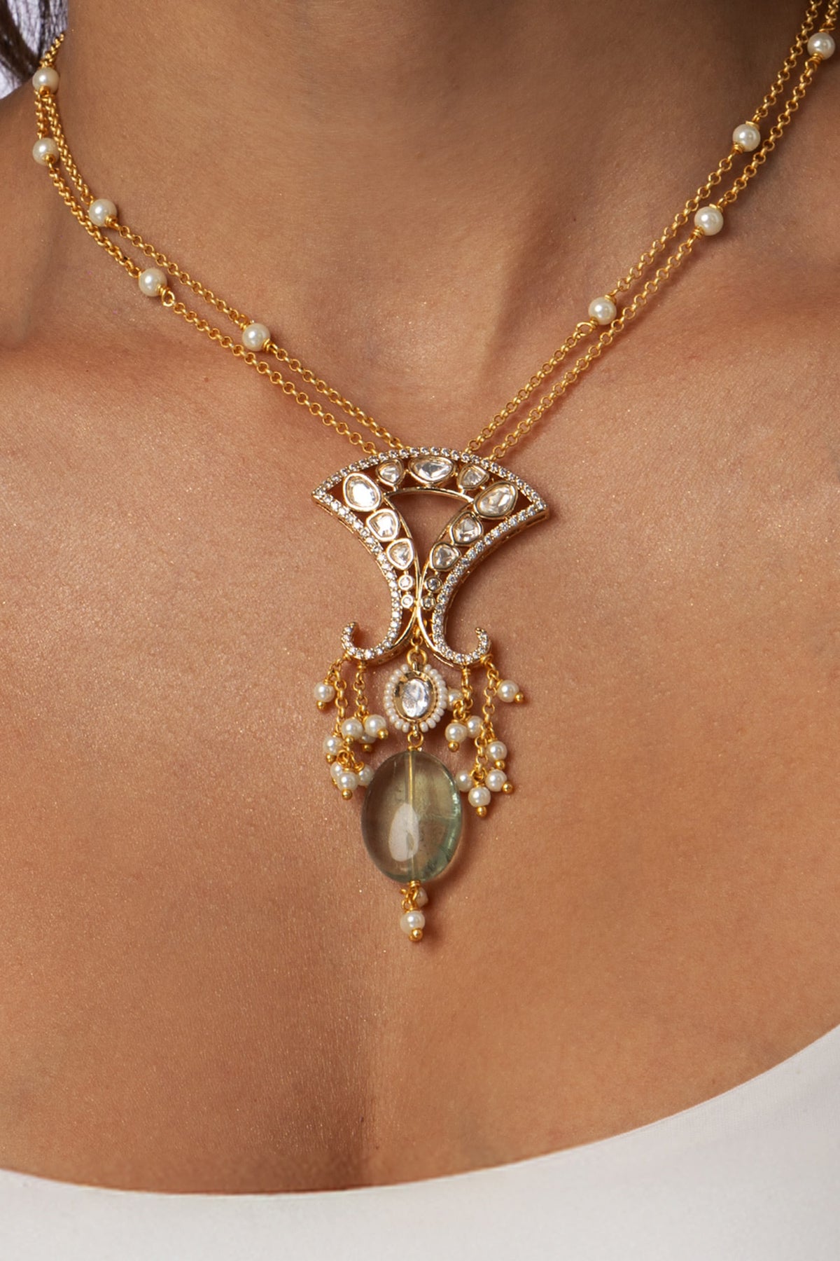 Briolette Cascade Pendant Necklace 