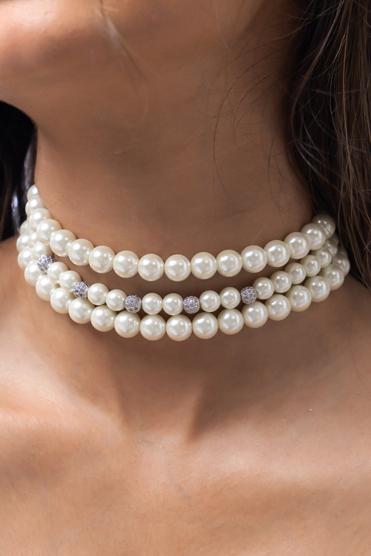 Multi-Strand Pearl Necklace 