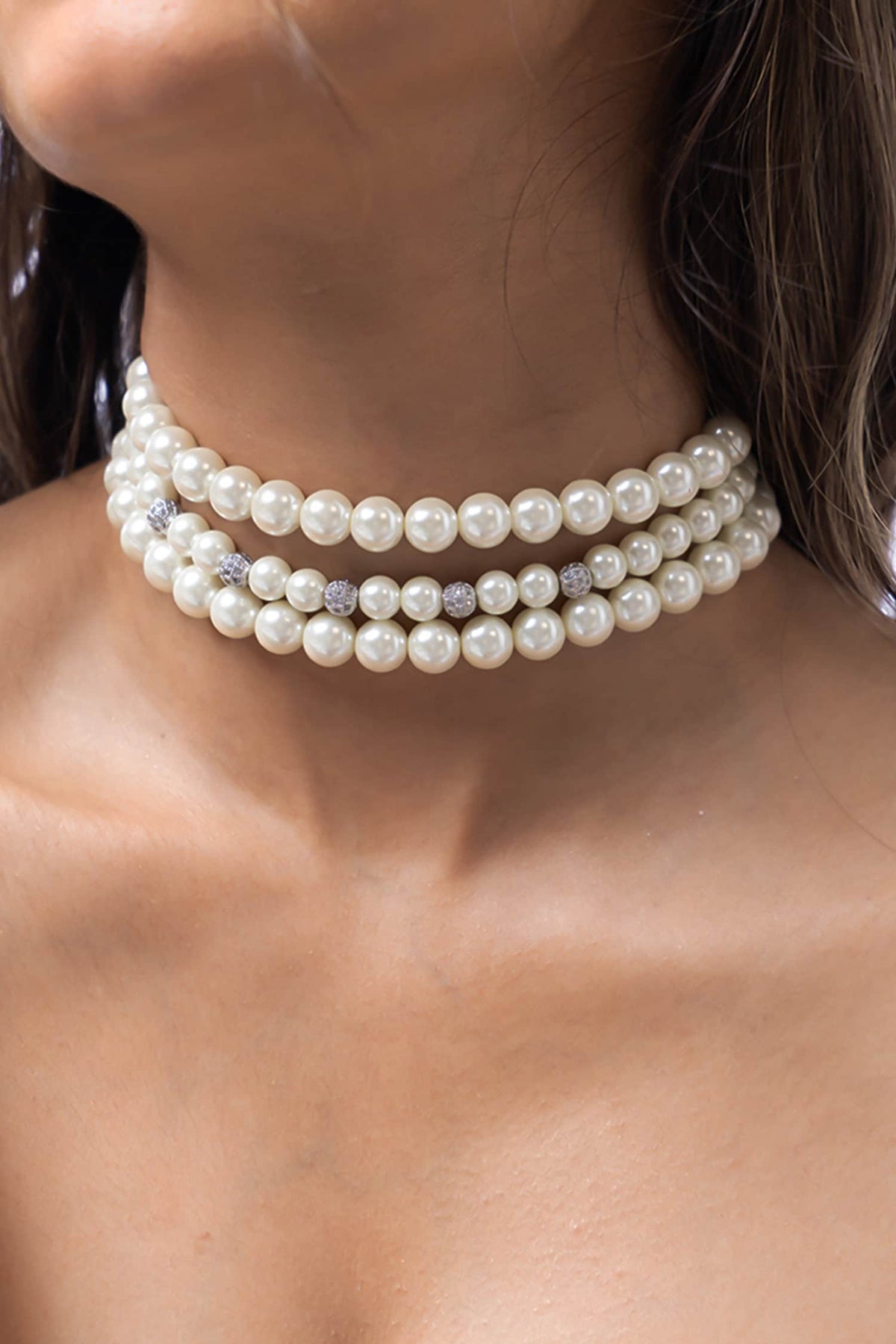 Multi-Strand Pearl Necklace 