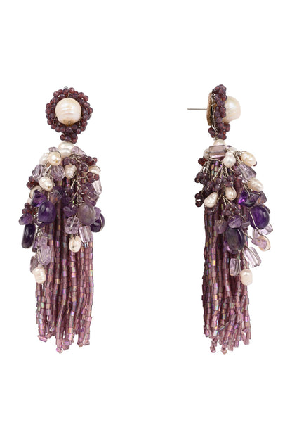 Pearl & Beaded Long Earrings 