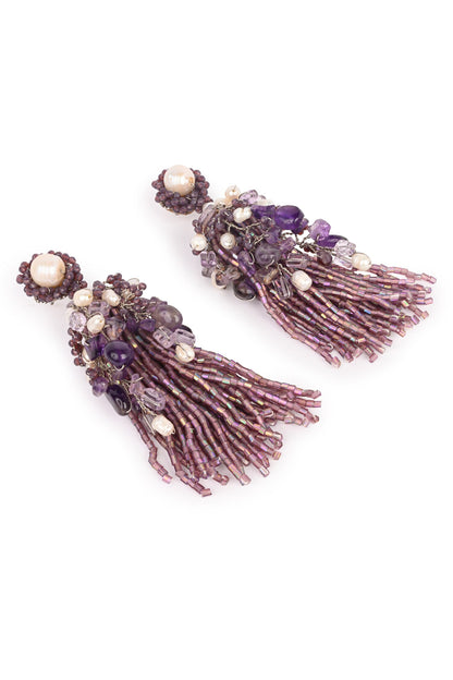 Pearl & Beaded Long Earrings 