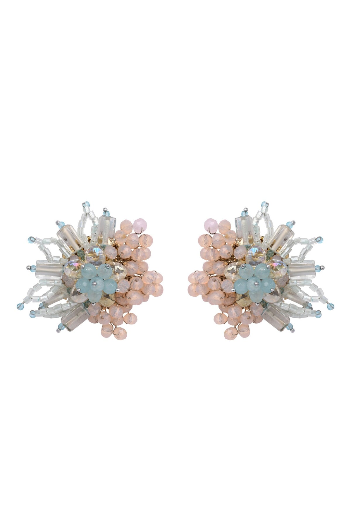Round Stone Studded Earrings 