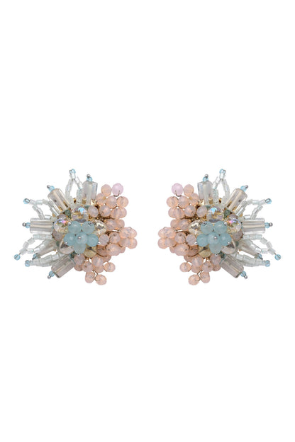 Round Stone Studded Earrings 