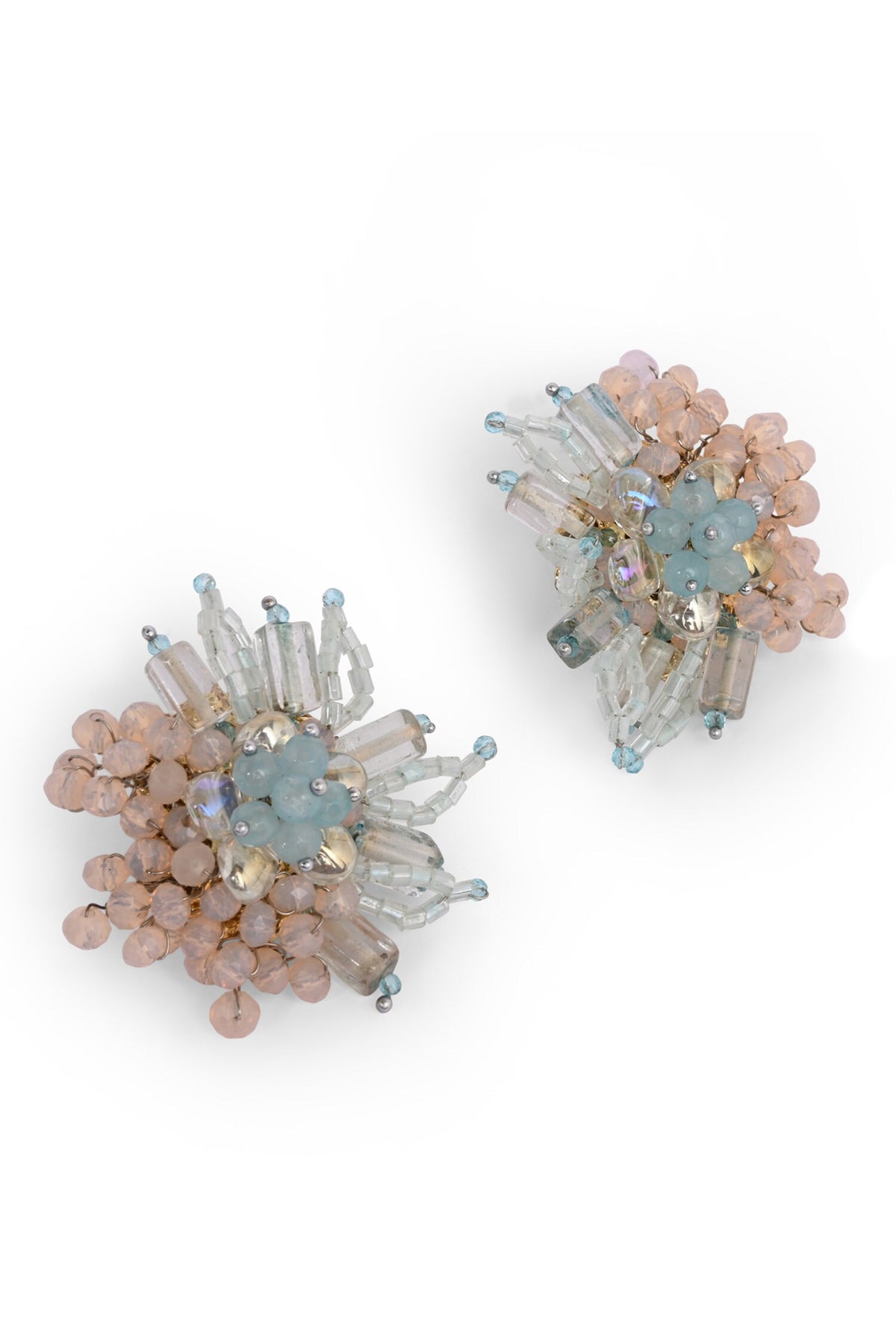 Round Stone Studded Earrings 