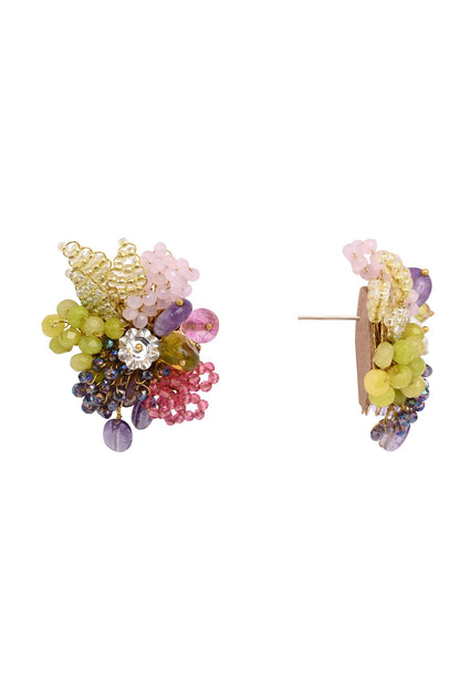 Colourful Stone Stud Earrings 