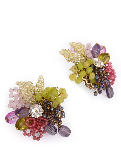 Colourful Stone Stud Earrings 