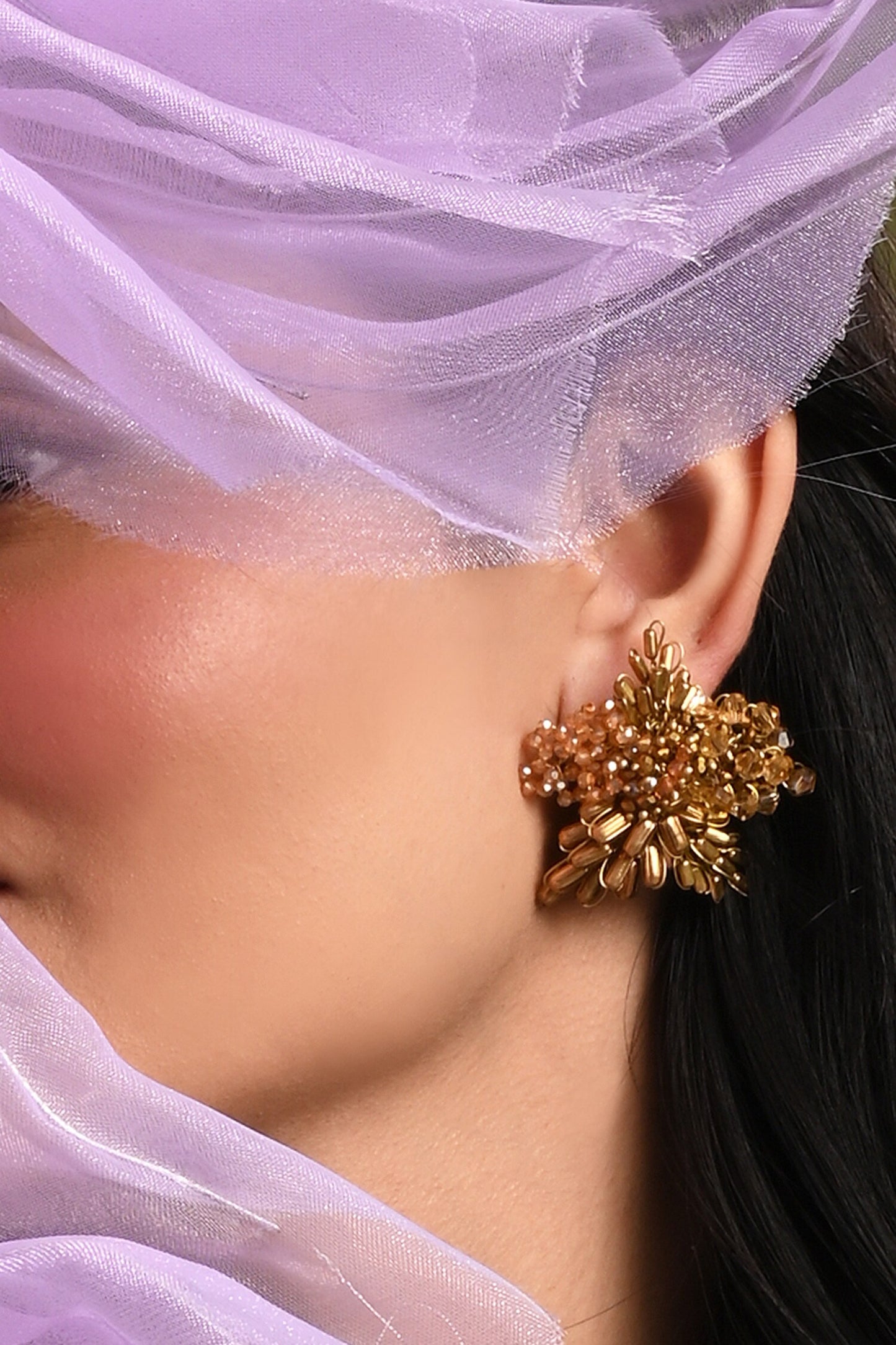 Metallic Abstart Earrings 