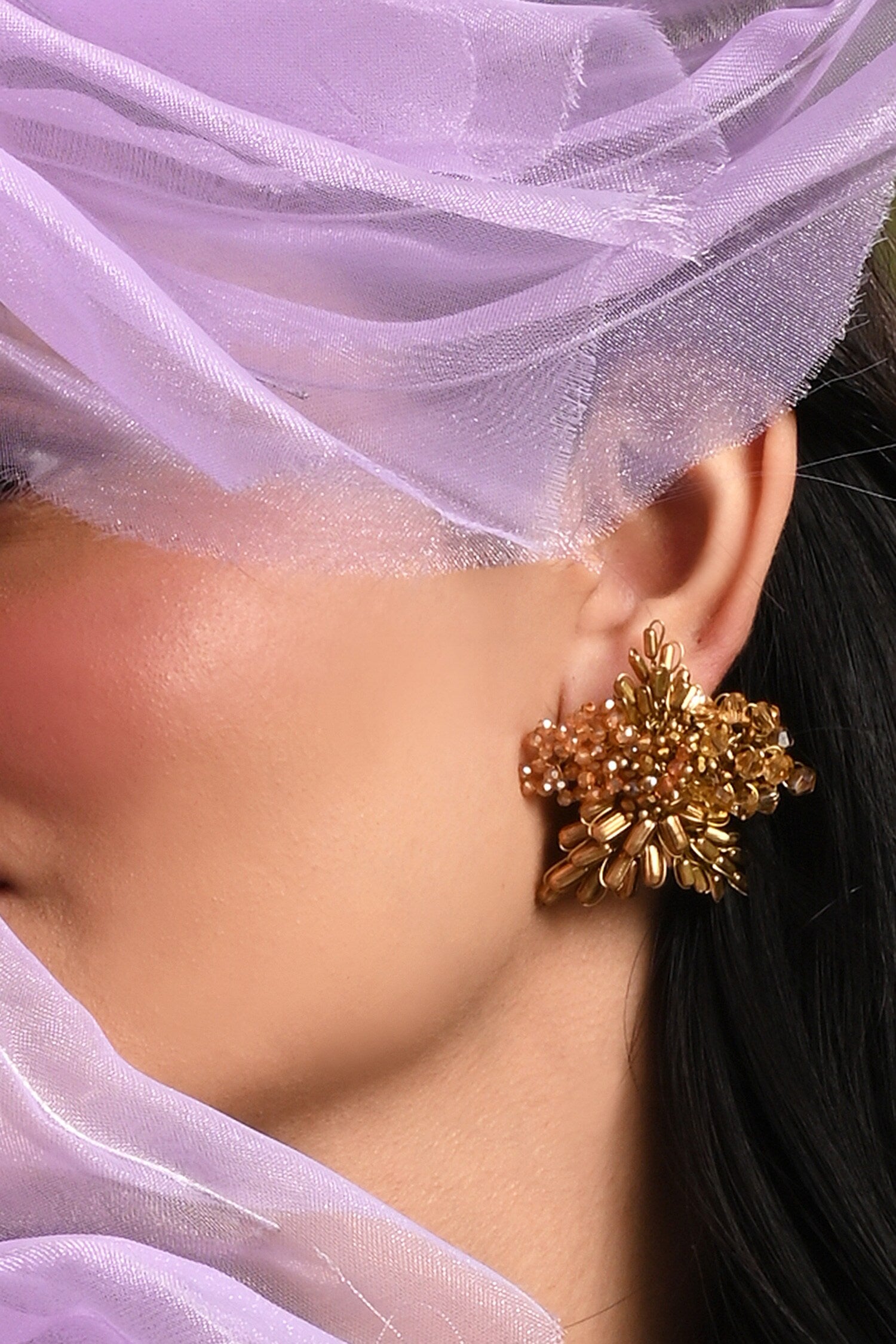 Metallic Abstart Earrings 