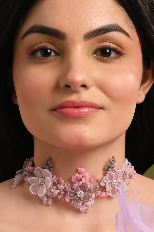 Floral Embellished Choker 