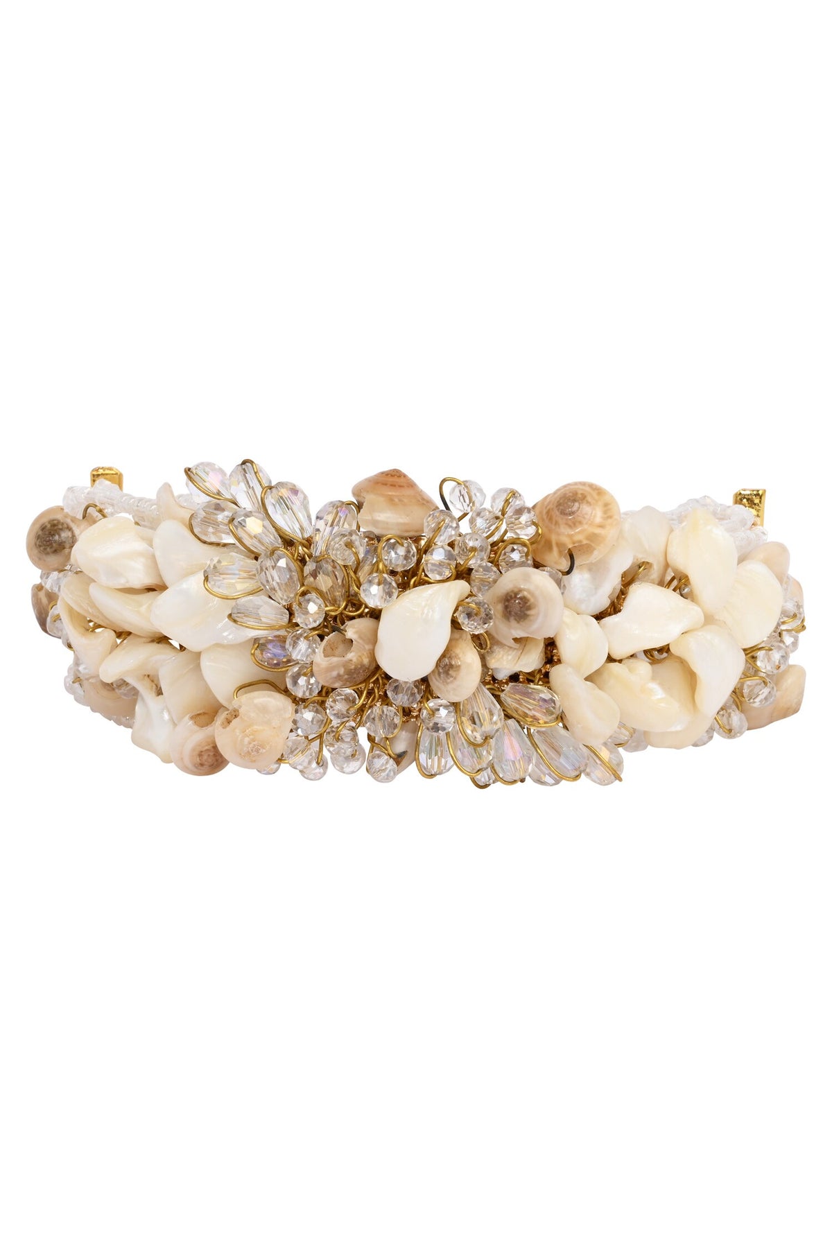 White Floral Long Bracelet 