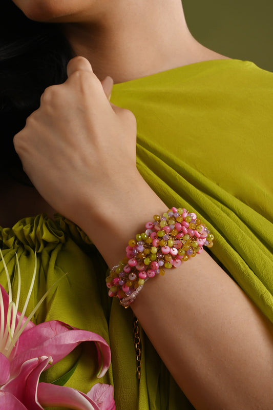 Stone & Bead Embellished Bracelet 