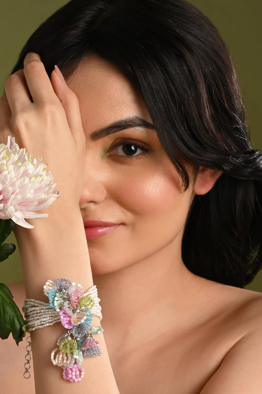 Floral Petal Embellished Bracelet 