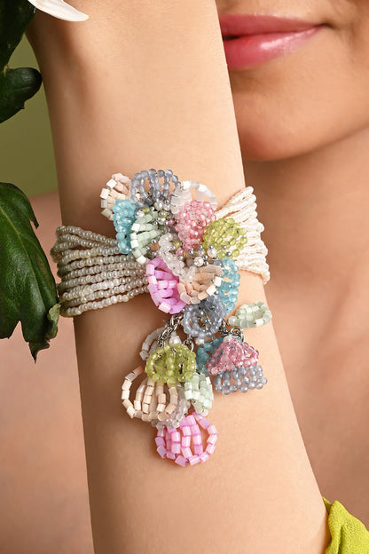 Floral Petal Embellished Bracelet 